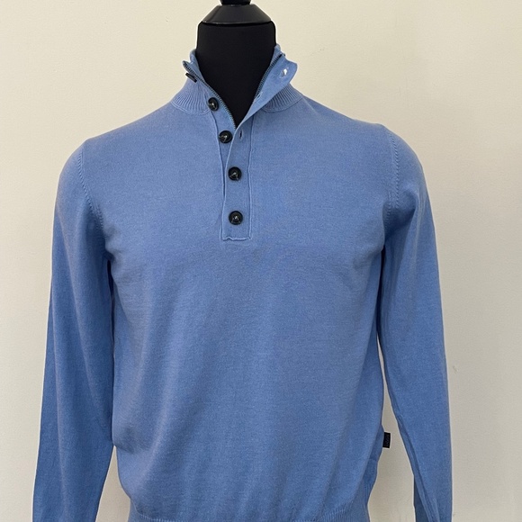 Display #1 Hugo Boss Half Zip Wool Sweater - Picture 8 of 10